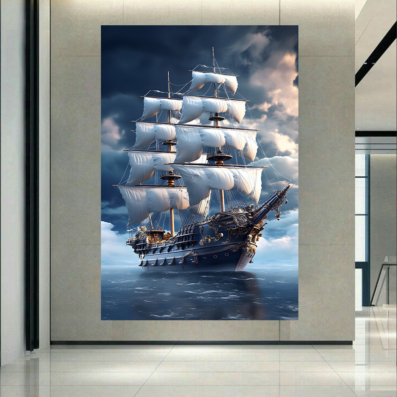 پوستر طرح کشتی مدل دریانوردی کد AR305006