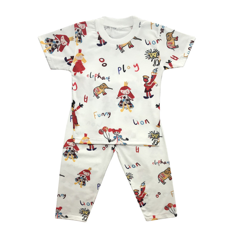 ست تی شرت و شلوار دخترانه مدل سیرک کد 2047