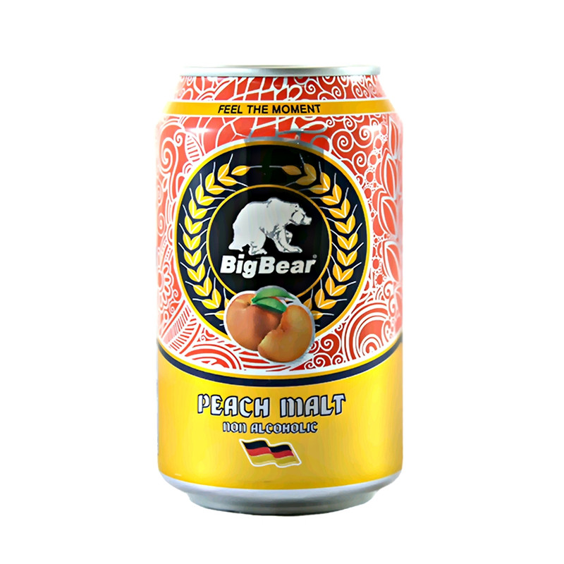 نوشیدنی مالت با طعم هلو بیگ بیر -330 میلی لیتر