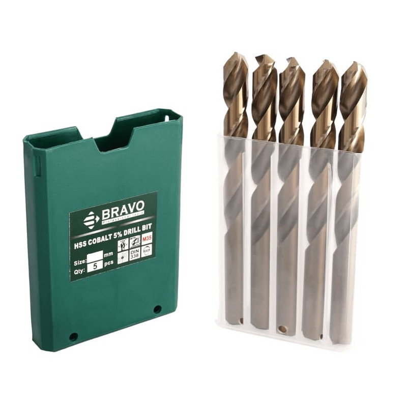 خرید و قیمت مته کبالت آهن براوو مدل 5S-12 سایز 12 میلی متر مجموعه 5عددی