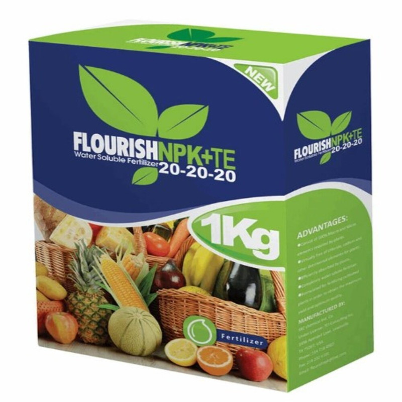 کود جامد فلوریش مدل 20-20-20 وزن 1 کیلوگرم