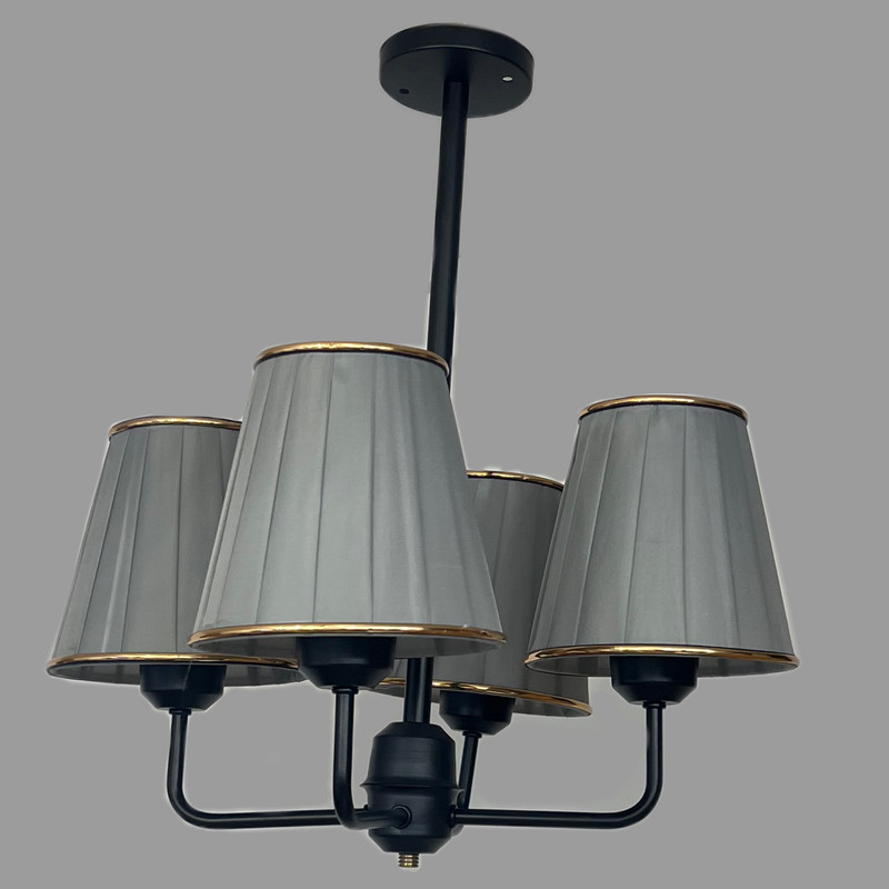 خرید و قیمت لوستر 4 شعله نورهام مدل کاج BLCK