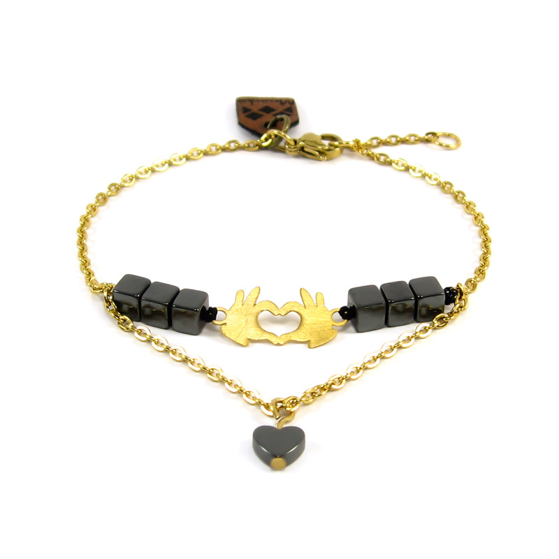 دستبند طلا 18عیار مانچو مدل bfg095