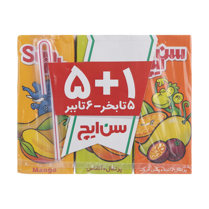 آبمیوه سن ایچ حجم 200 میلی لیتر مجموعه 6 عددی