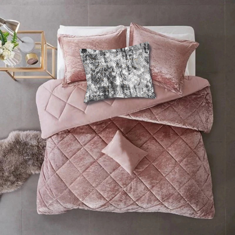 سرویس روتختی نوپه هوم مدل مخمل مینیمال کد M03 دو نفره 7 تکه