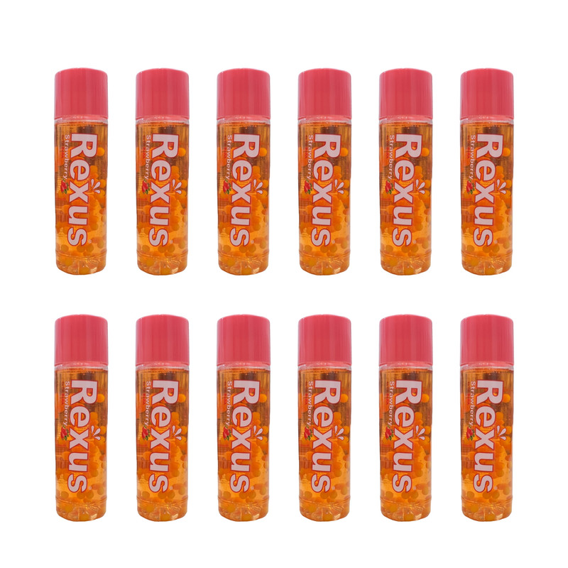 خرید و قیمت نوشیدنی پالپ دار حبابی توت فرنگی با تکه های آلوئه ورا رکسوس - 320 میلی لیتر بسته 12 عددی