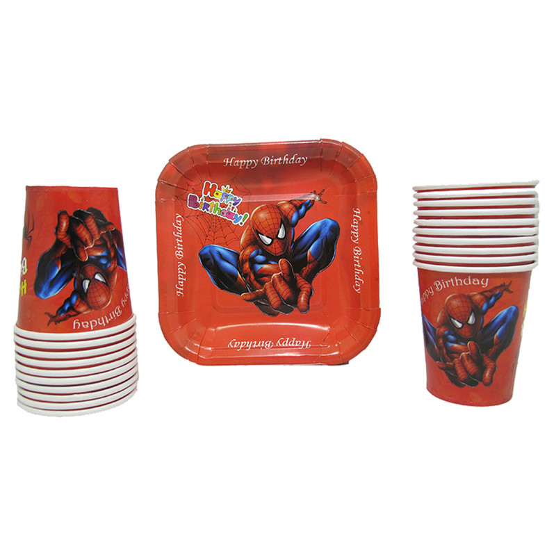 ظرف و لیوان هپی شو مدل اسپایدرمن