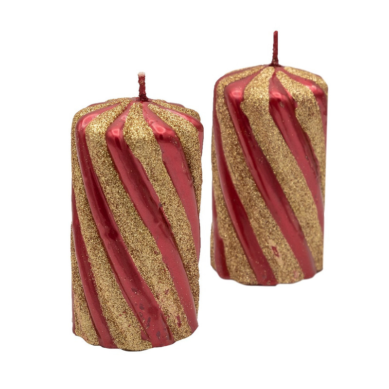 شمع مدل فانتزی طرح Twisted مجموعه 2 عددی