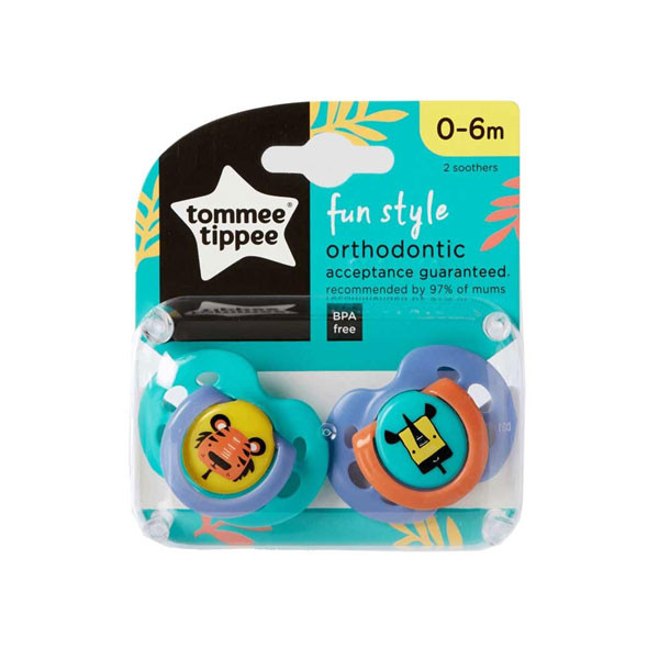 پستانک ارتودنسی تامی تیپی مدل ببر و تک شاخ مجموعه 2 عددی