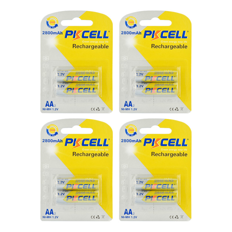 باتری قلمی قابل شارژ پیکی سل مدل ۲۸۰۰ بسته ۴ عددی