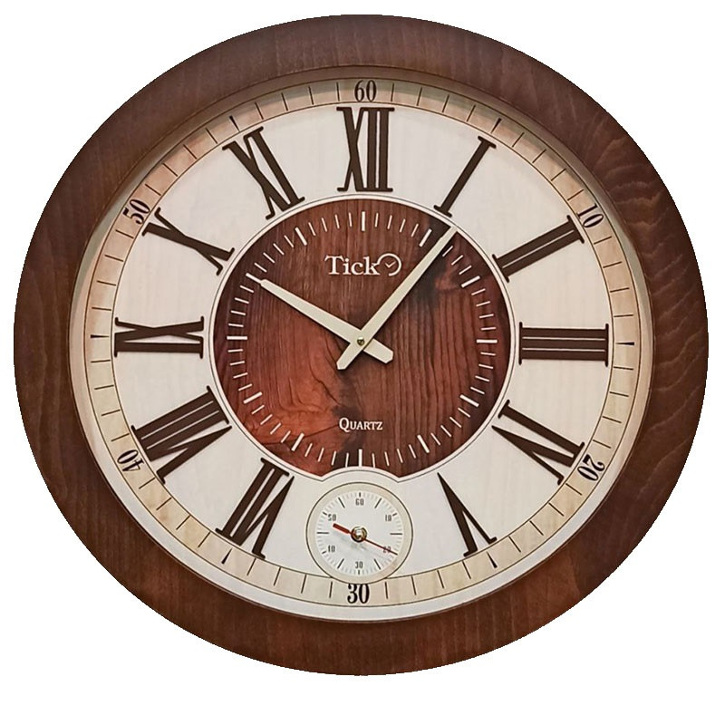 خرید و قیمت ساعت دیواری تیک مدل آبنوس 808