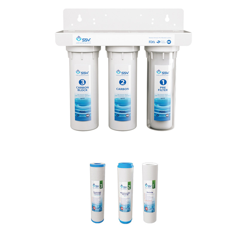 خرید و قیمت دستگاه تصفیه کننده آب اس اس وی مدل UltraJet X300 به همراه فیلتر مجموعه 3 عددی