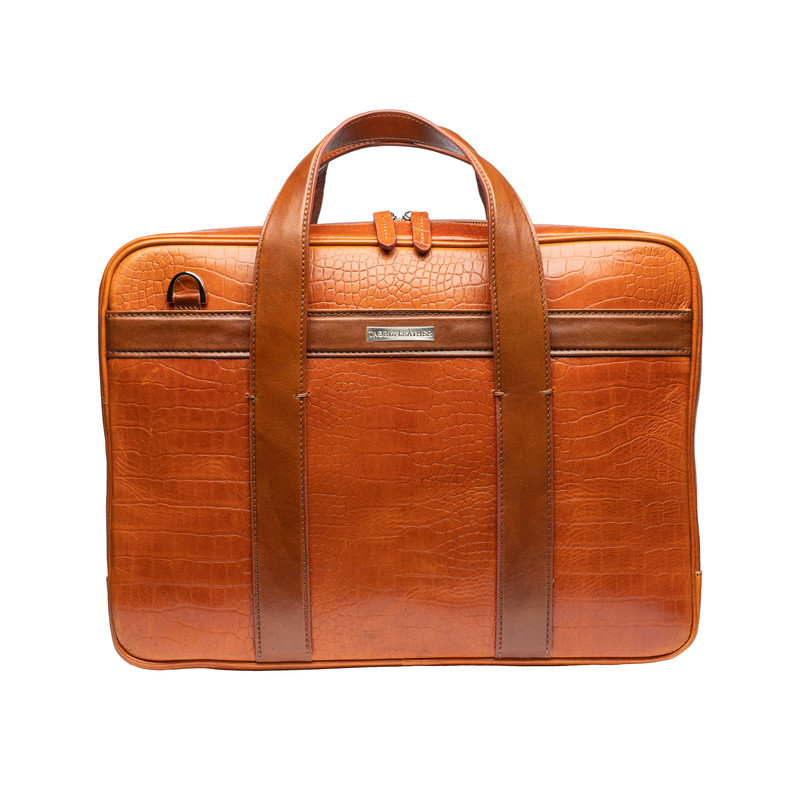 خرید و قیمت کیف اداری مردانه خانه چرم تبریز مدل دو دسته ژانت چرم کروکو