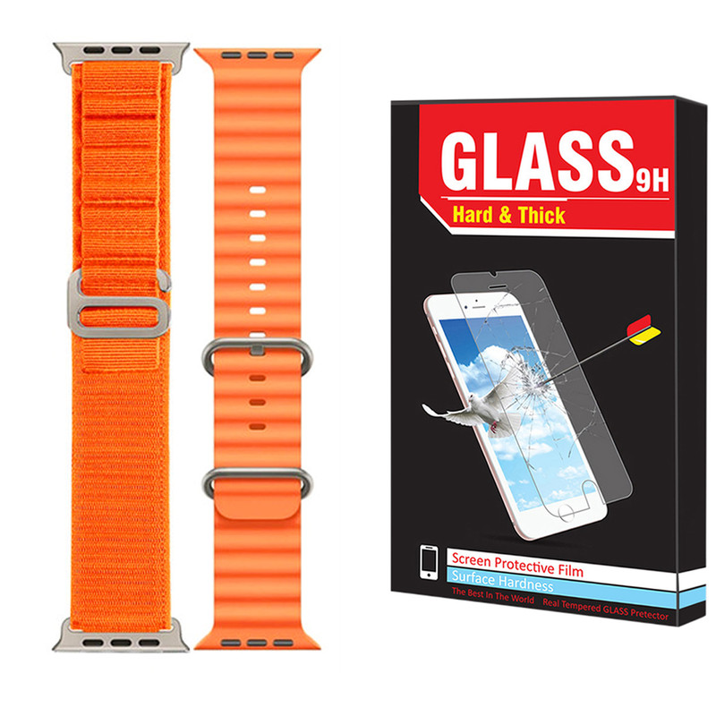 بند هارد اند تیک مدل Ocean-Alpine مناسب برای اپل واچ Ultra 49 میلی متر مجموعه دو عددی