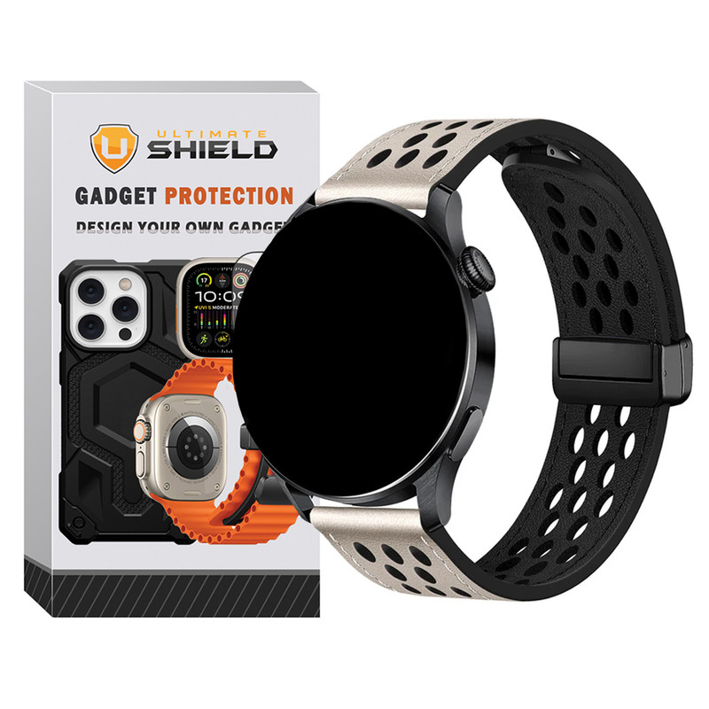 خرید و قیمت بند آلتیمیت شیلد مدل Dot Leather Magnet مناسب برای ساعت هوشمند گارمین Vivomove / Style / Vivomove 3 / Forerunner 645 / 245