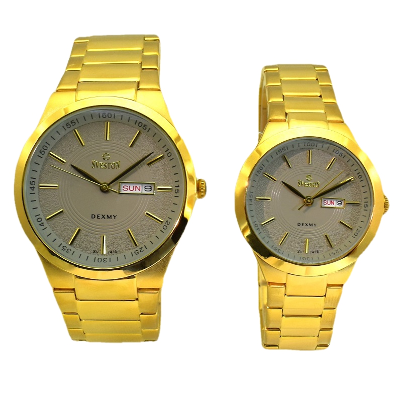 ست ساعت مچی عقربه ای زنانه و مردانه سوستون مدل DEXMY SV-7415G