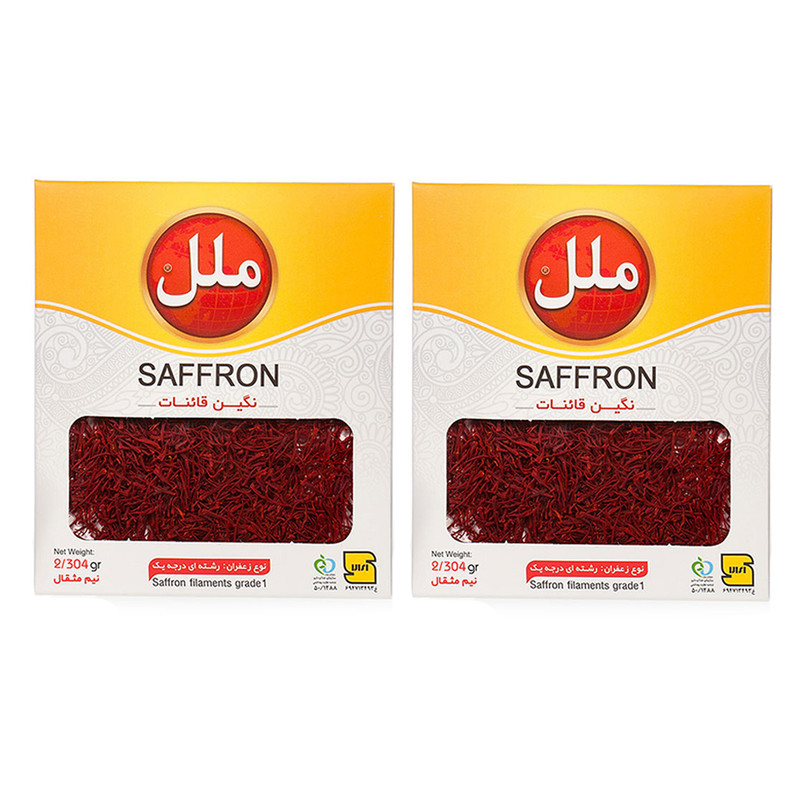خرید و قیمت زعفران سرگل ملل- 2.304 گرم بسته 2 عددی