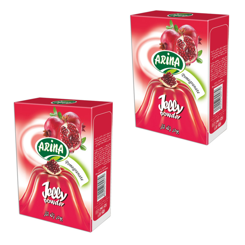 خرید و قیمت پودر ژله انار آرینا - 100 گرم بسته 2 عددی