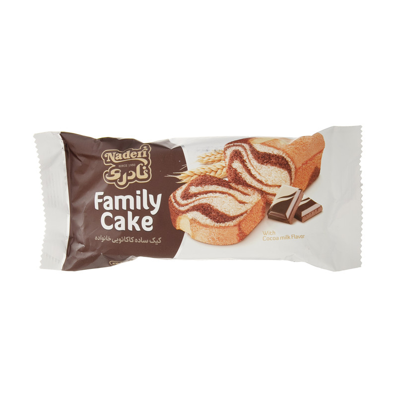 کیک ساده کاکائویی خانواده نادری - 100 گرم