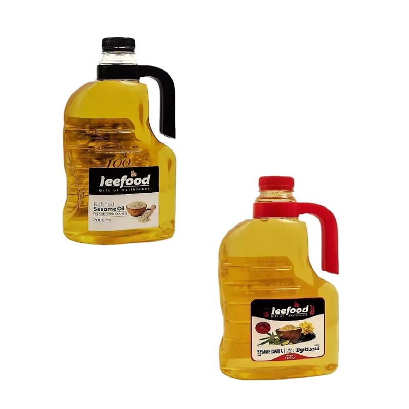 خرید و قیمت روغن کنجد و روغن کنجد کانولا لیفود- 2000 میلی لیتر مجموعه 2 عددی