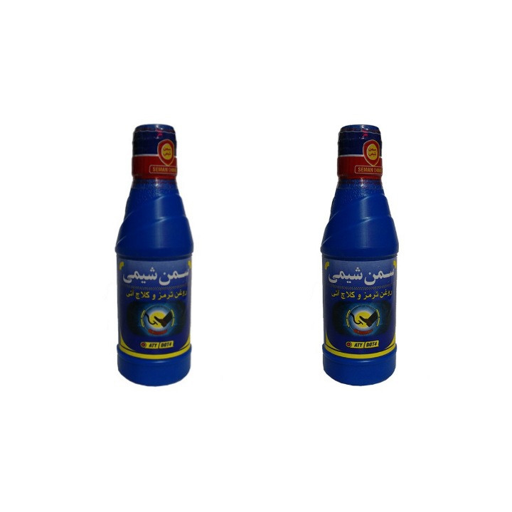 روغن ترمز خودرو سمن مدل DOT4 حجم 250 میلی لیتر بسته 2 عددی