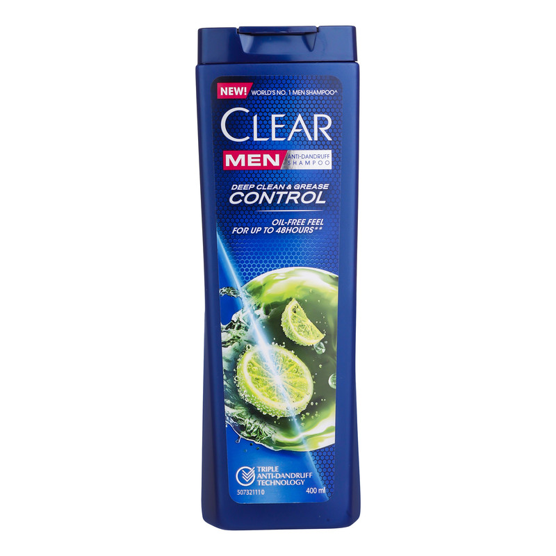 شامپو ضد شوره مو کلییر مدل Deep Clean and Grease Control حجم 400 میلی لیتر