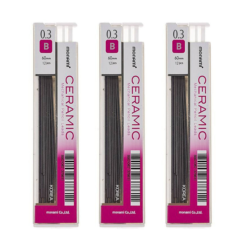 نوک مداد نوکی 0.3 میلی متری مونامی مدل سرامیک کد 08 بسته 3 عددی
