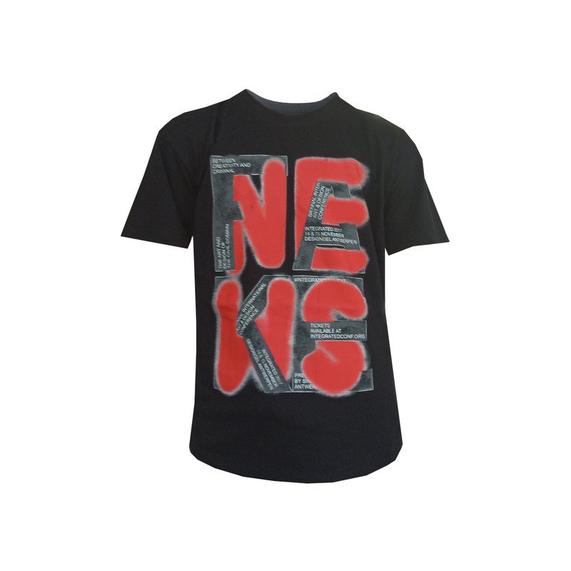 تی شرت آستین کوتاه پسرانه مدل فیک نیوز کد 1321