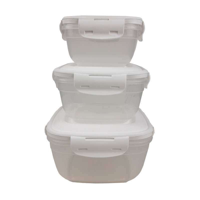 ظروف نگهدارنده 6 پارچه لاولی پلاست مدل قفل دار کد TIK1123S