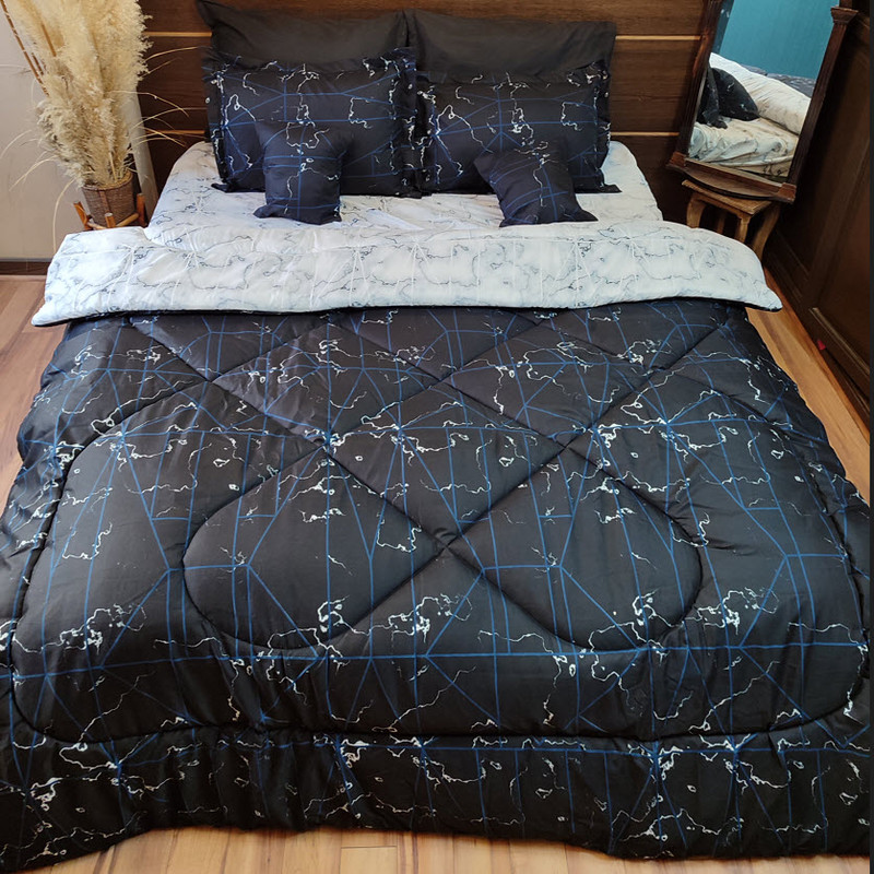 سرویس خواب مدل ماربل هندسی2 کد 01 دو نفره شش تکه