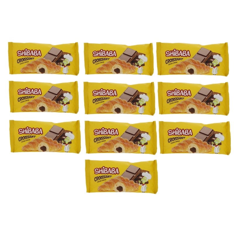 کروسان کرم کاکائو شیبابا - 50 گرم بسته 10 عددی
