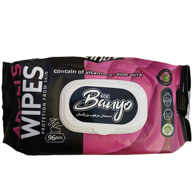 دستمال مرطوب بانیو مدل بزرگسال بسته 96 عددی