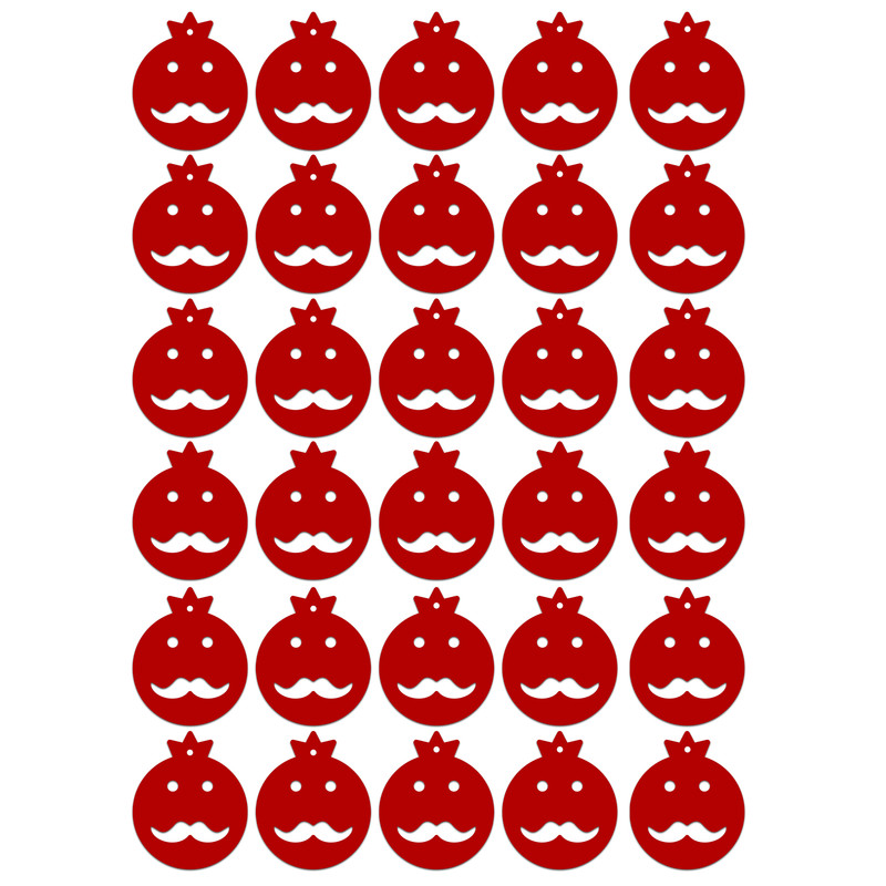 آویز تزیینی دکوماتوس طرح آقای انار مدل 105 مجموعه 30 عددی