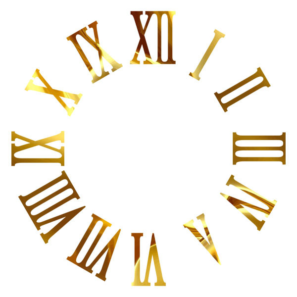 اعداد ساعت دیواری مدل رومی M2807