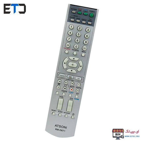 کنترل همه کاره تلویزیون سونی ATSONI RM-D671SONY ATSONI RM-D671 LCD LED TV REPLACED REMOTE CONTROL 11