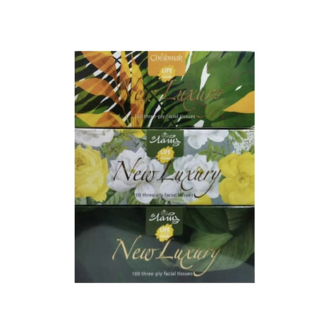 دستمال کاغذی 100 برگ چشمک مدل new luxury بسته 3 عددی