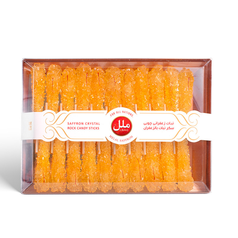 خرید و قیمت نبات چوبی زعفرانی پوشال دار ملل - بسته 20 عددی