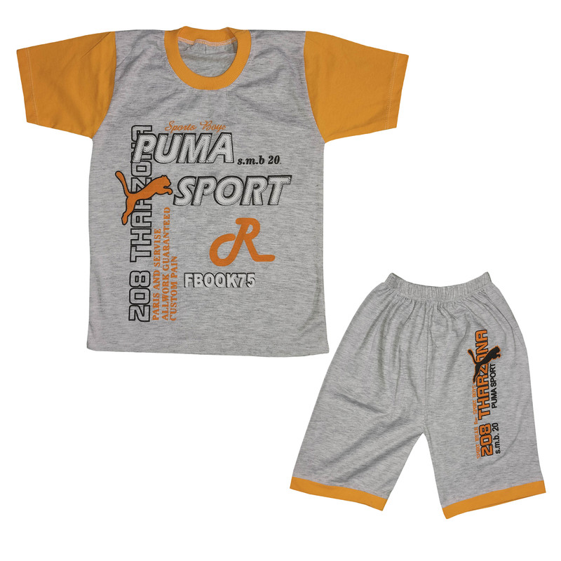 ست تی شرت و شلوارک پسرانه کد 11