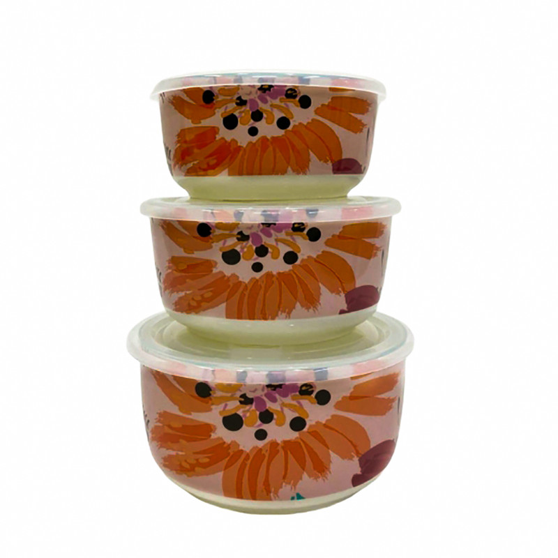 ظرف نگهدارنده دنی هوم مدل Flower مجموعه سه عددی