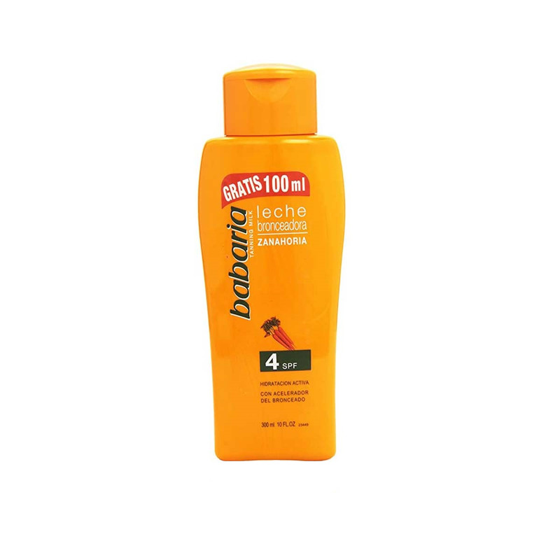 خرید و قیمت شیر برنزه کننده بدن باباریا مدل هویج حجم 300 میلی لیتر