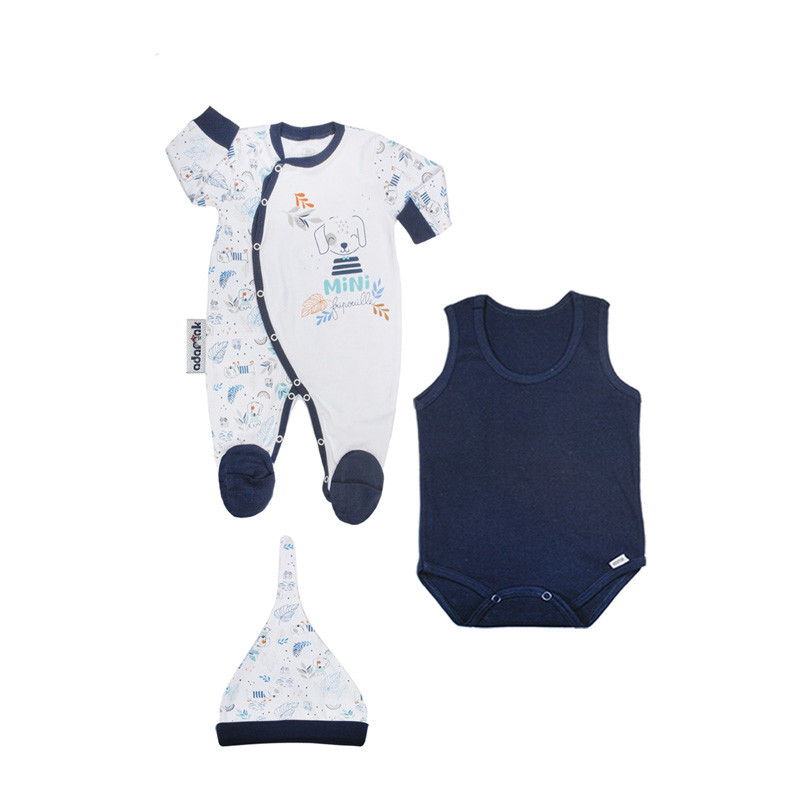 ست 3 تکه نوزادی مدل mini کد 010008