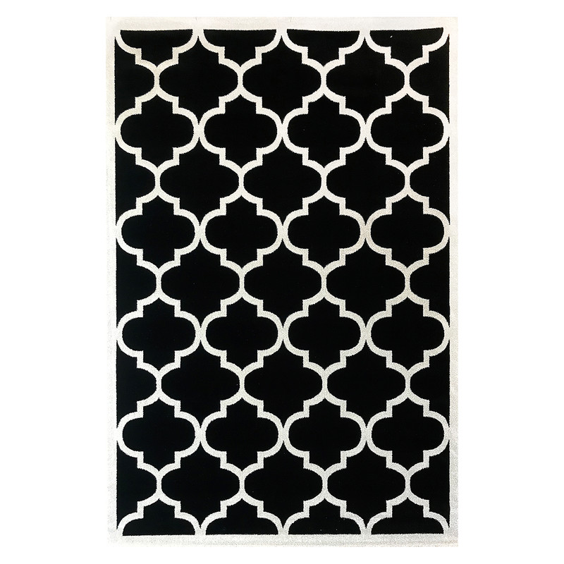 فرش ماشینی ساوین کد 4045 زمینه مشکی