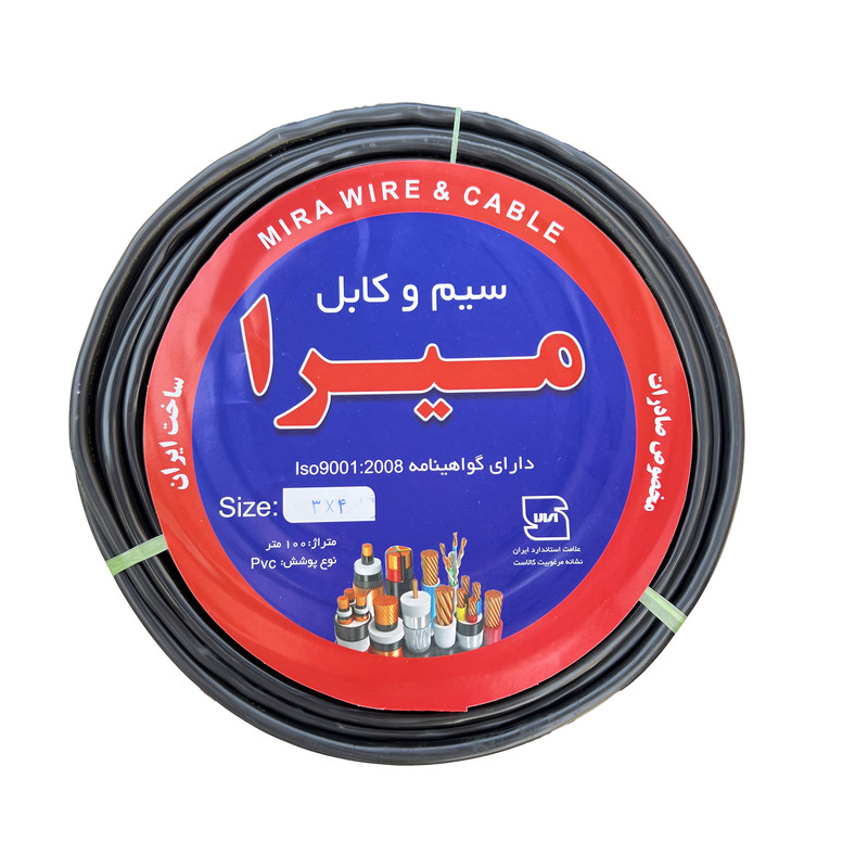 کابل برق 3 در 4 میرا مدل افشان