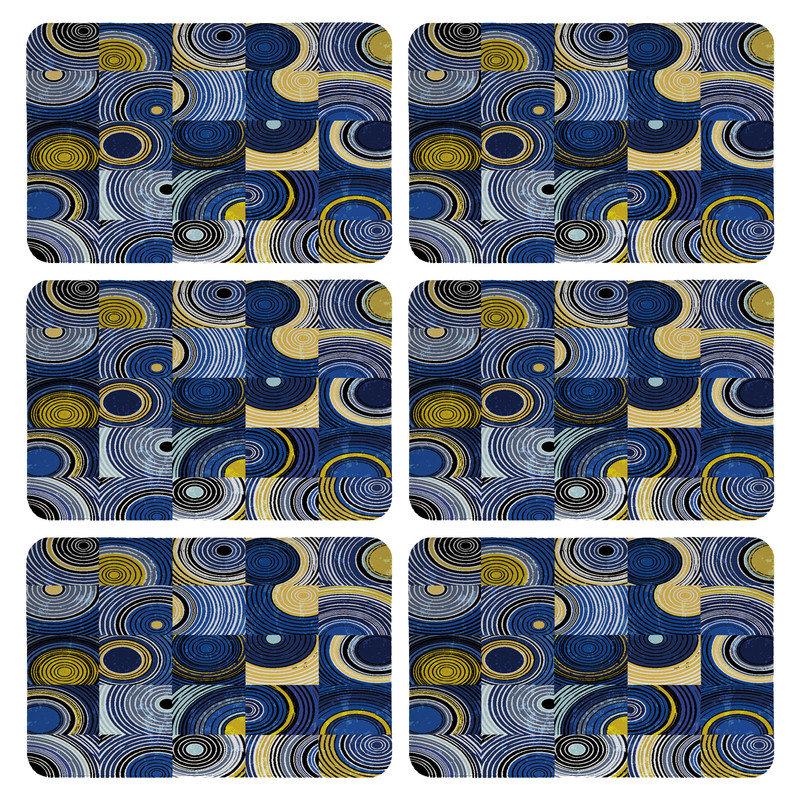 زیربشقابی طرح آبرنگی کد 9126 بسته 6 عددی