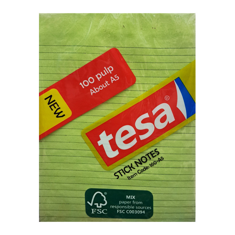 کاغذ یادداشت چسب دار مدل Tesa A5 1054 بسته 100 برگی