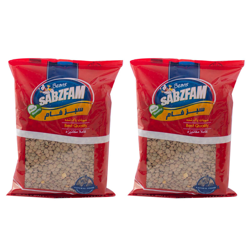 عدس سبز سبزفام - 450 گرم مجموعه 2 عددی