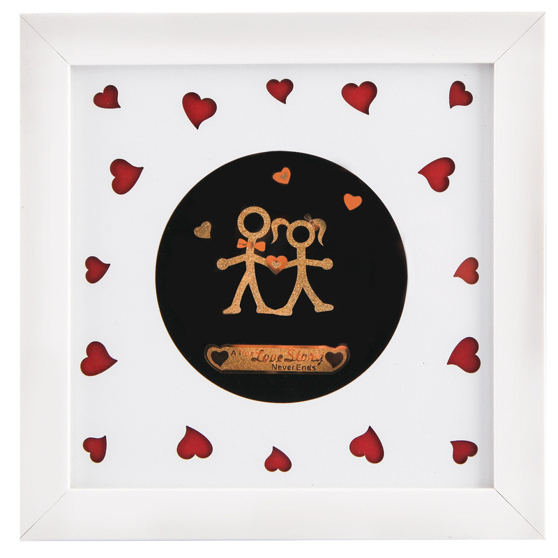 تابلو ورق طلا 24 عیار الون طرح عشق کد 198379