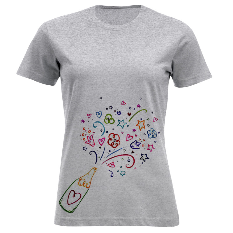 خرید و قیمت تی شرت آستین کوتاه زنانه مدل نوشیدنی A24