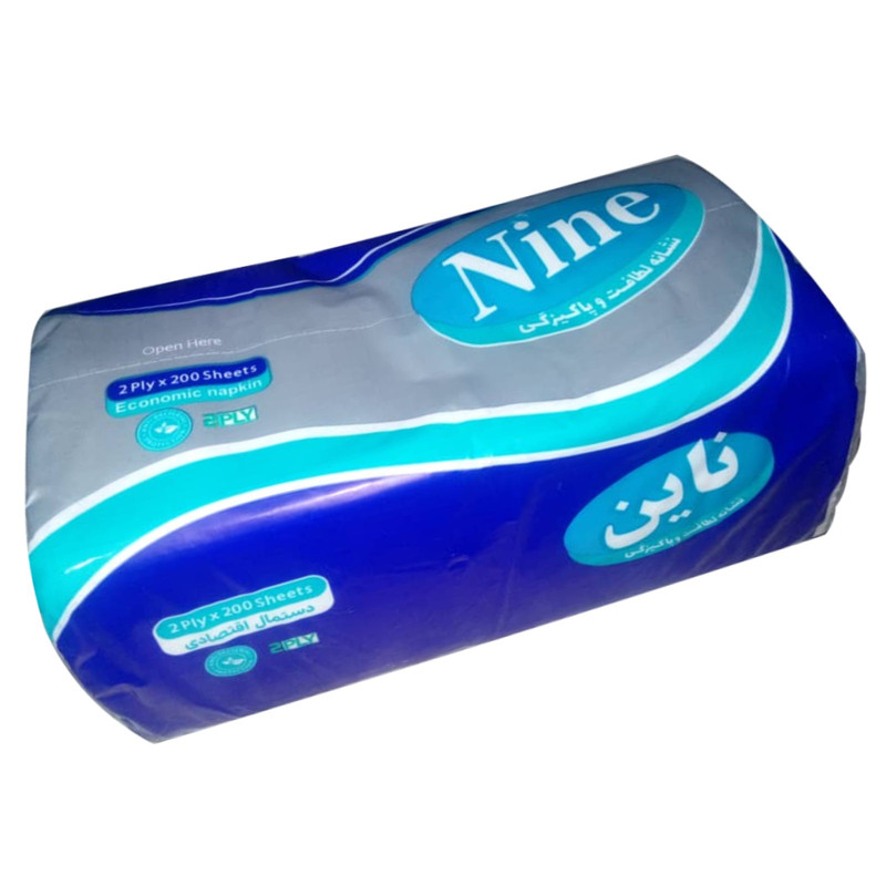 دستمال کاغذی 200 برگ ناین کد S400
