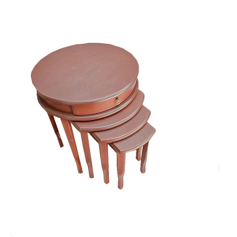 میز پذیرایی مدل چوبی ترمه مجموعه 4 عددی